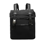 Gucci Flap Backpack Black Nylon Leather