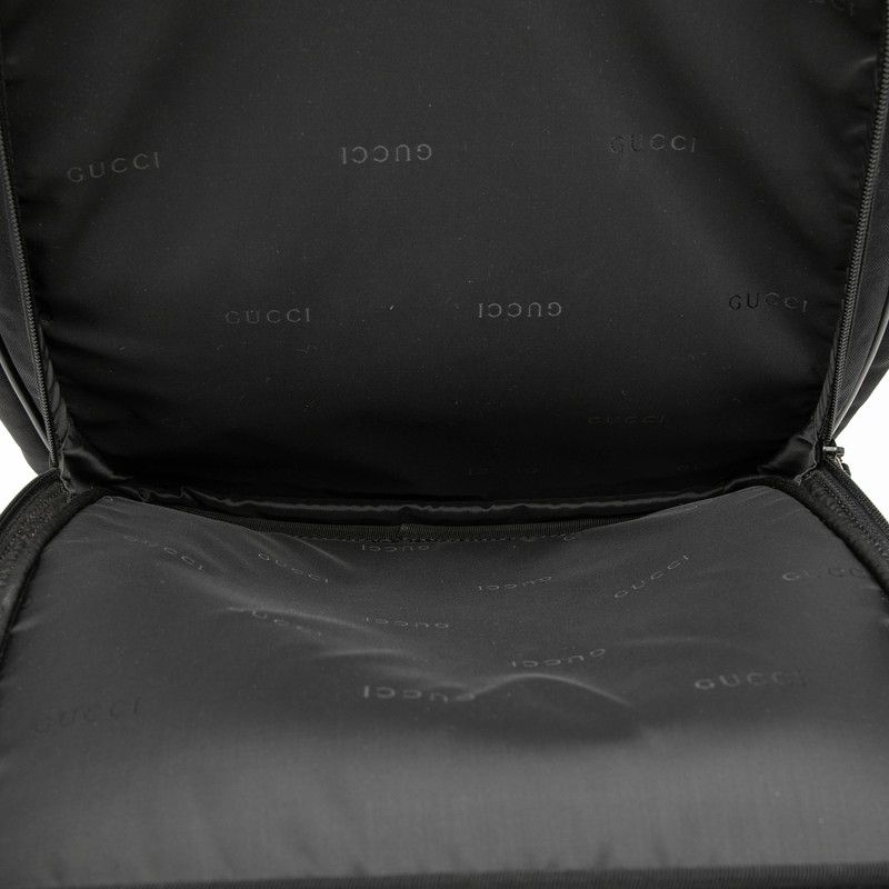 Gucci Flap Backpack Black Nylon Leather — view 5