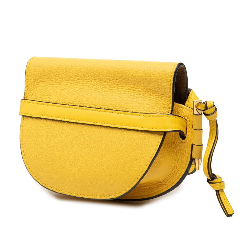 Loewe Gate Mini Crossbody Shoulder Bag Yellow Leather — view 2