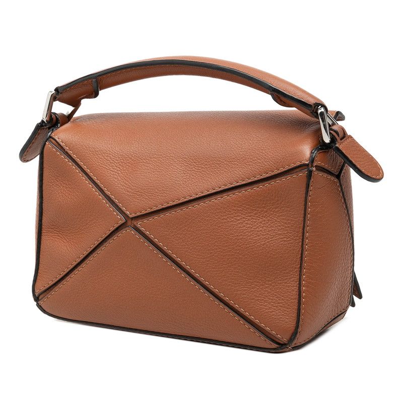 Loewe Anagram Puzzle Mini 2-Way Shoulder Bag Brown Leather — view 2