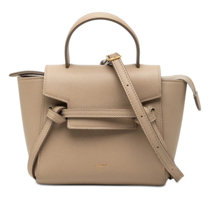 Celine Belt Bag Pico 2-Way Beige Leather