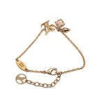 Louis Vuitton Monogram Flower Bracelet Loulou Gram Gold Plated Rhinestone — view 3