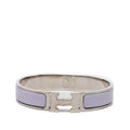 Hermes Clic Clac Bangle Silver Purple Metal 1- Bracelet