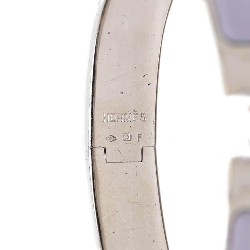 Hermes Clic Clac Bangle Silver Purple Metal 1- Bracelet — view 4