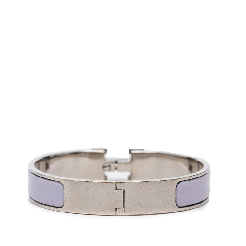 Hermes Clic Clac Bangle Silver Purple Metal 1- Bracelet — view 3