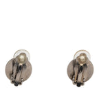 Chanel CC Logo Vintage Earrings Silver Gold Metal — view 2