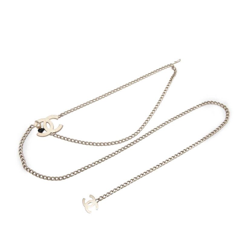 Chanel CC Logo Heart Chain Belt Gold Plated
