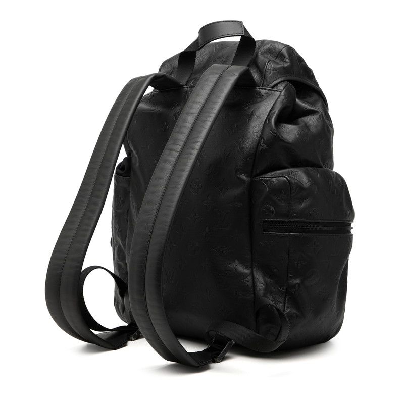 Louis Vuitton Monogram Shadow Discovery Backpack Black Noir Leather — view 2