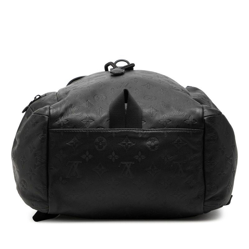Louis Vuitton Monogram Shadow Discovery Backpack Black Noir Leather — view 3