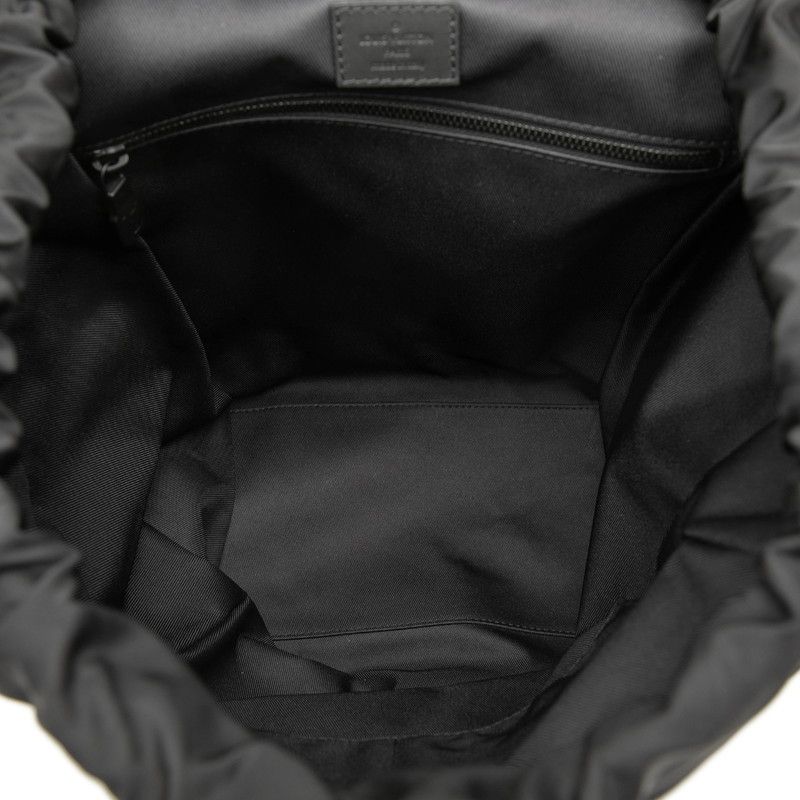 Louis Vuitton Monogram Shadow Discovery Backpack Black Noir Leather — view 6