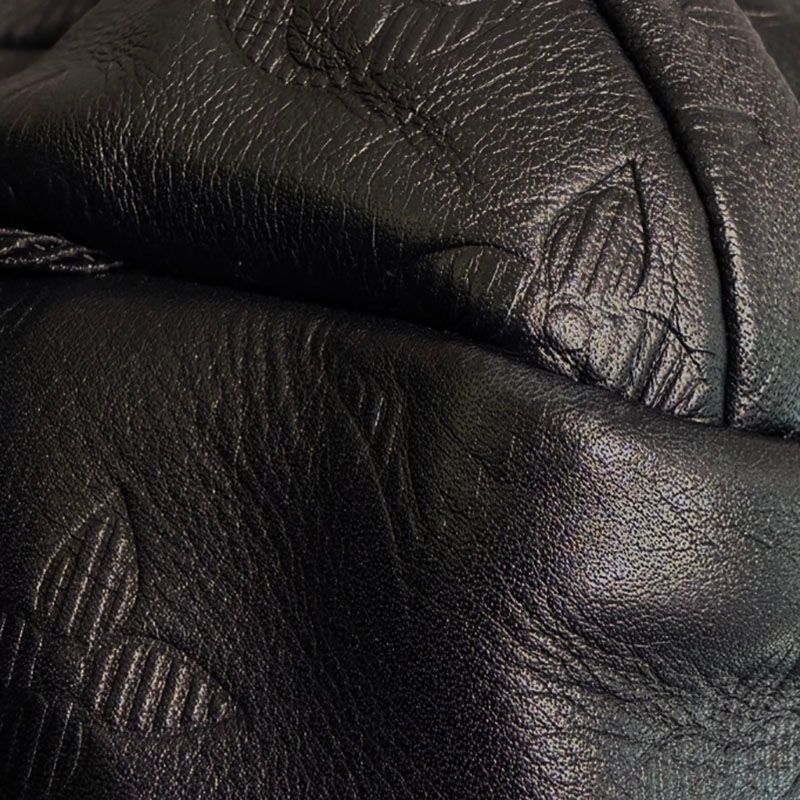 Louis Vuitton Monogram Shadow Discovery Backpack Black Noir Leather — view 4
