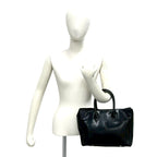 Saint Laurent Vintage YSL Logo Leather Tote Black — view 2