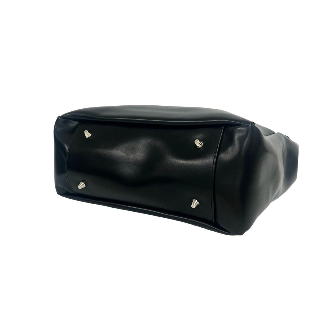 Saint Laurent Vintage YSL Logo Leather Tote Black — view 8