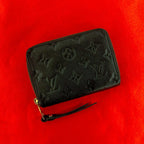 Louis Vuitton Zippy Coin Purse Monogram Empreinte Leather Bifold Wallet Noir