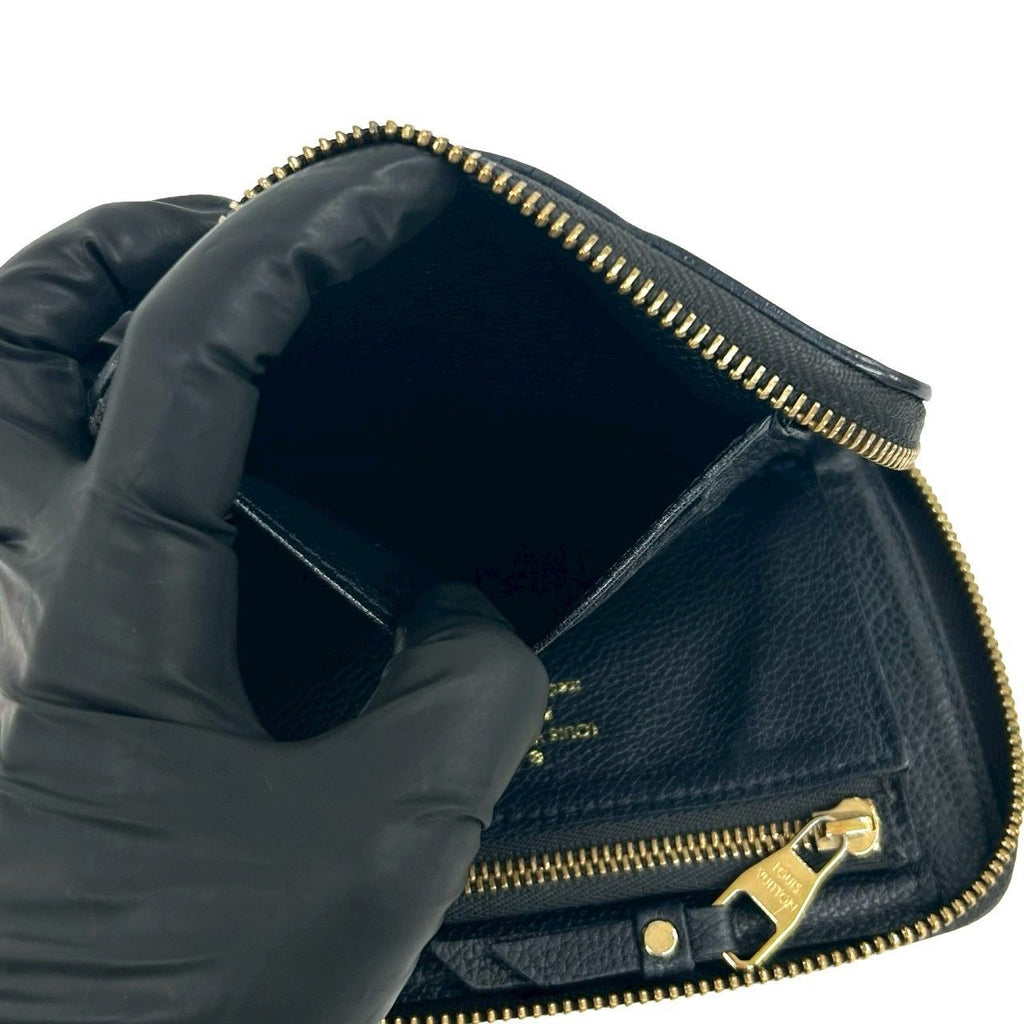 Louis Vuitton Zippy Coin Purse Monogram Empreinte Leather Bifold Wallet Noir — view 9