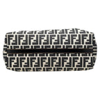 Fendi Tote FF Jacquard Large Canvas Logo White Black Blue — view 5