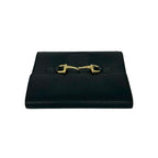 Gucci Horsebit Leather Trifold Wallet Bill Purse Coin Card Case Black — view 3