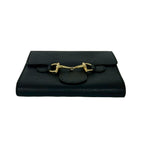 Gucci Horsebit Leather Trifold Wallet Bill Purse Coin Card Case Black — view 6