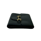 Gucci Horsebit Leather Trifold Wallet Bill Purse Coin Card Case Black — view 5