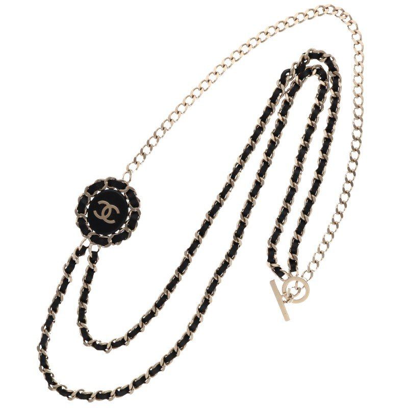 Chanel Leather Cut Replacement Chain Necklace — view 2