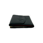 Dior Vintage CD Logo Leather Kiss Lock Trifold Wallet Black — view 4