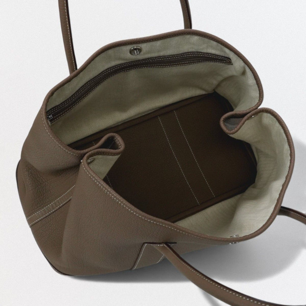 Hermes Garden Party PM 36 Tote Country Etoupe Gray Silver — view 9