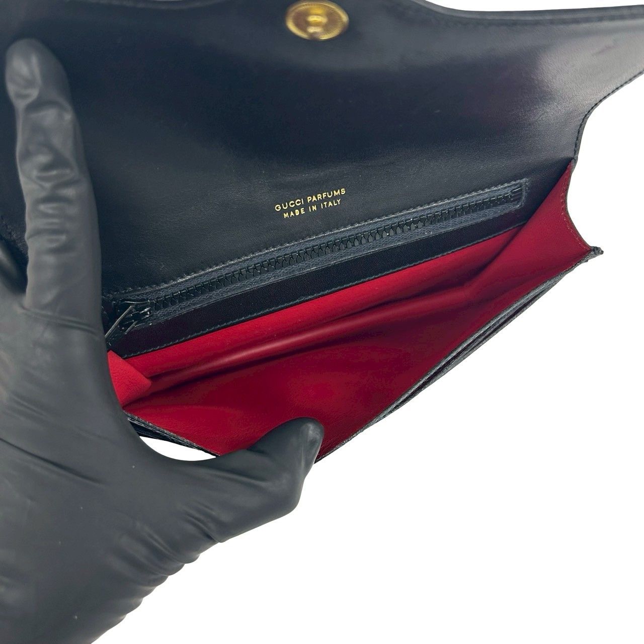 Gucci Vintage GG Logo Sherry Line Canvas Leather Pouch Black — view 7