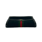 Gucci Vintage GG Logo Sherry Line Canvas Leather Pouch Black — view 3