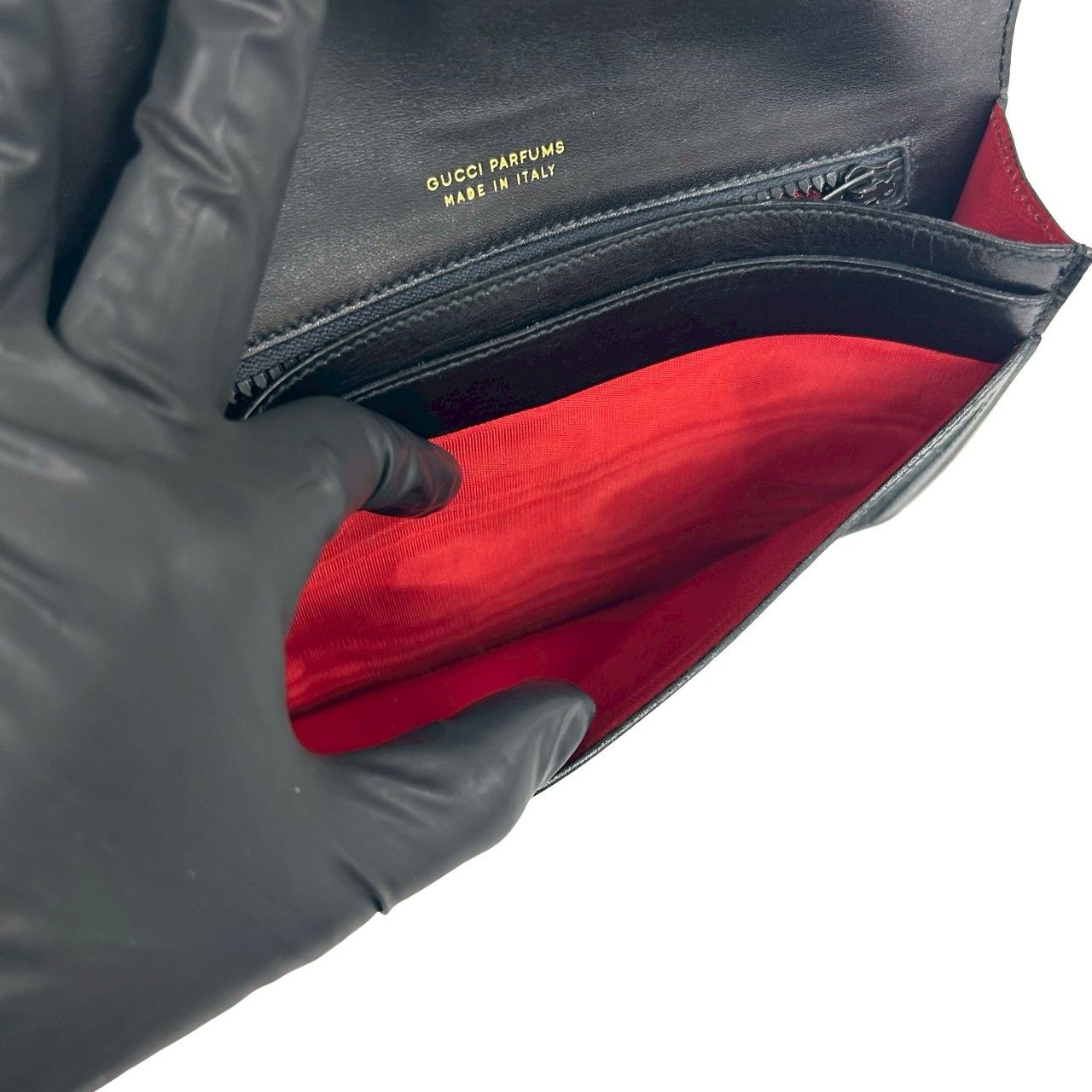 Gucci Vintage GG Logo Sherry Line Canvas Leather Pouch Black — view 9