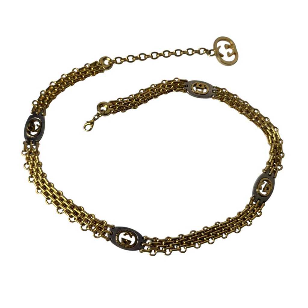 Gucci Interlocking Chain Belt with Logo Charm 75 — view 9