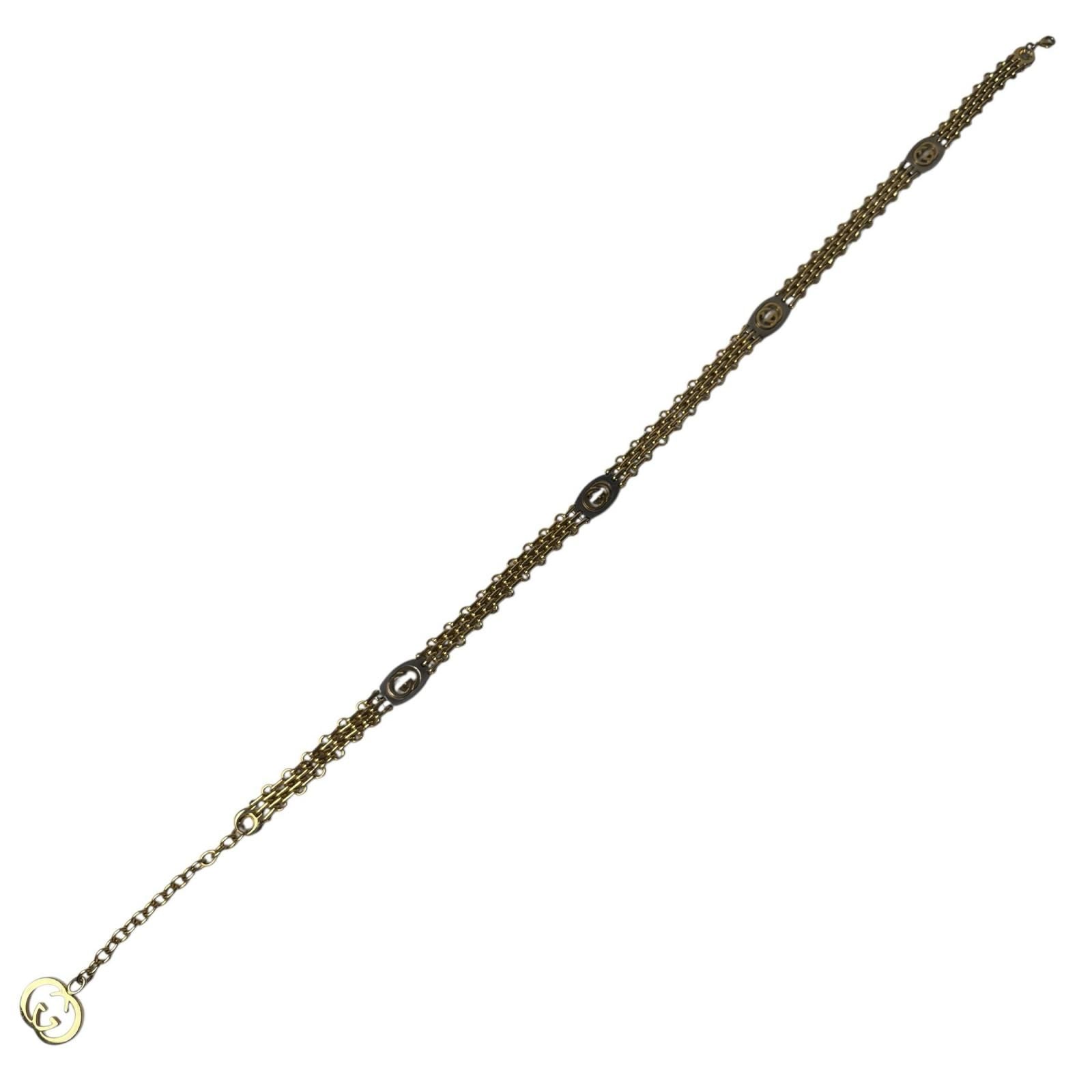 Gucci Interlocking Chain Belt with Logo Charm 75 — view 8