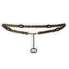 Gucci Interlocking Chain Belt with Logo Charm 75