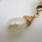 Dior Faux Pearl Necklace Rhinestone Gold — view 4
