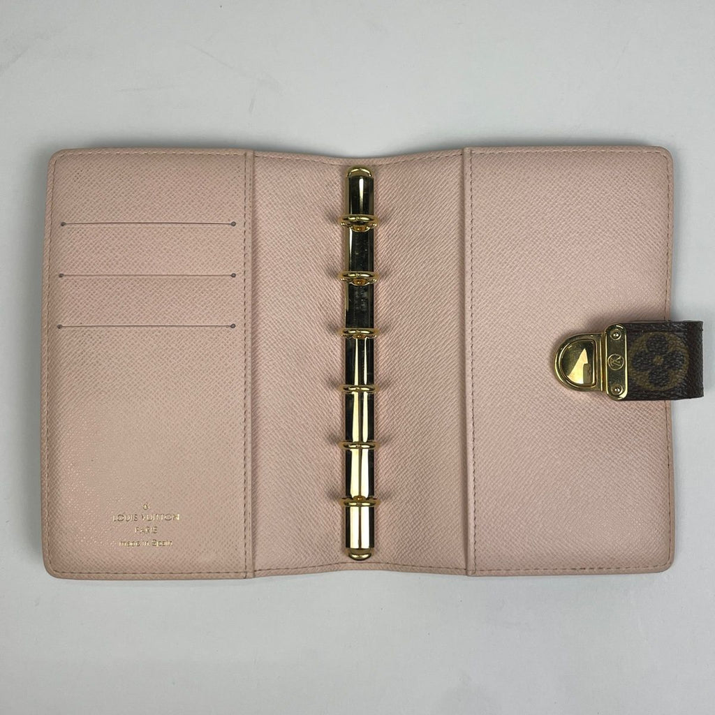 Louis Vuitton Agenda PM System Notebook Book Cover Monogram Brown — view 6