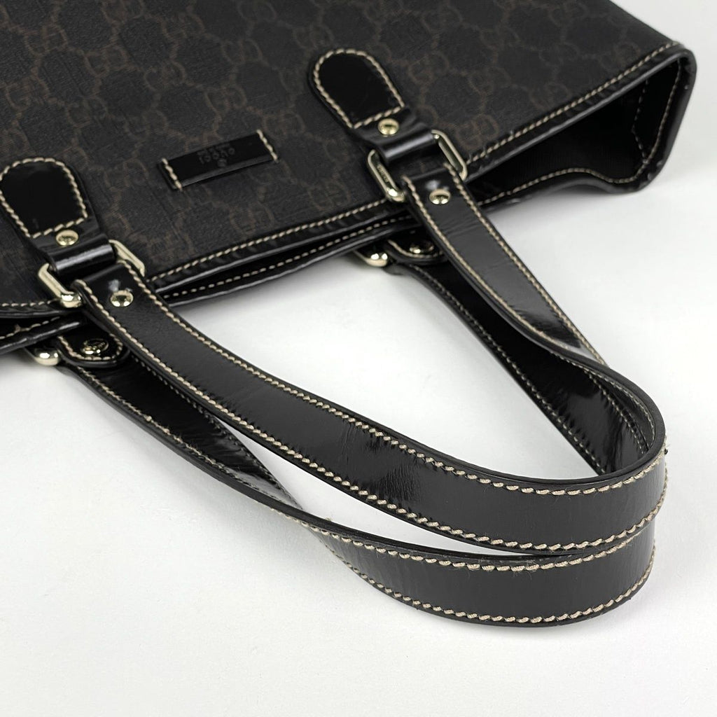 Gucci GG Pattern Tote Dark Brown — view 7