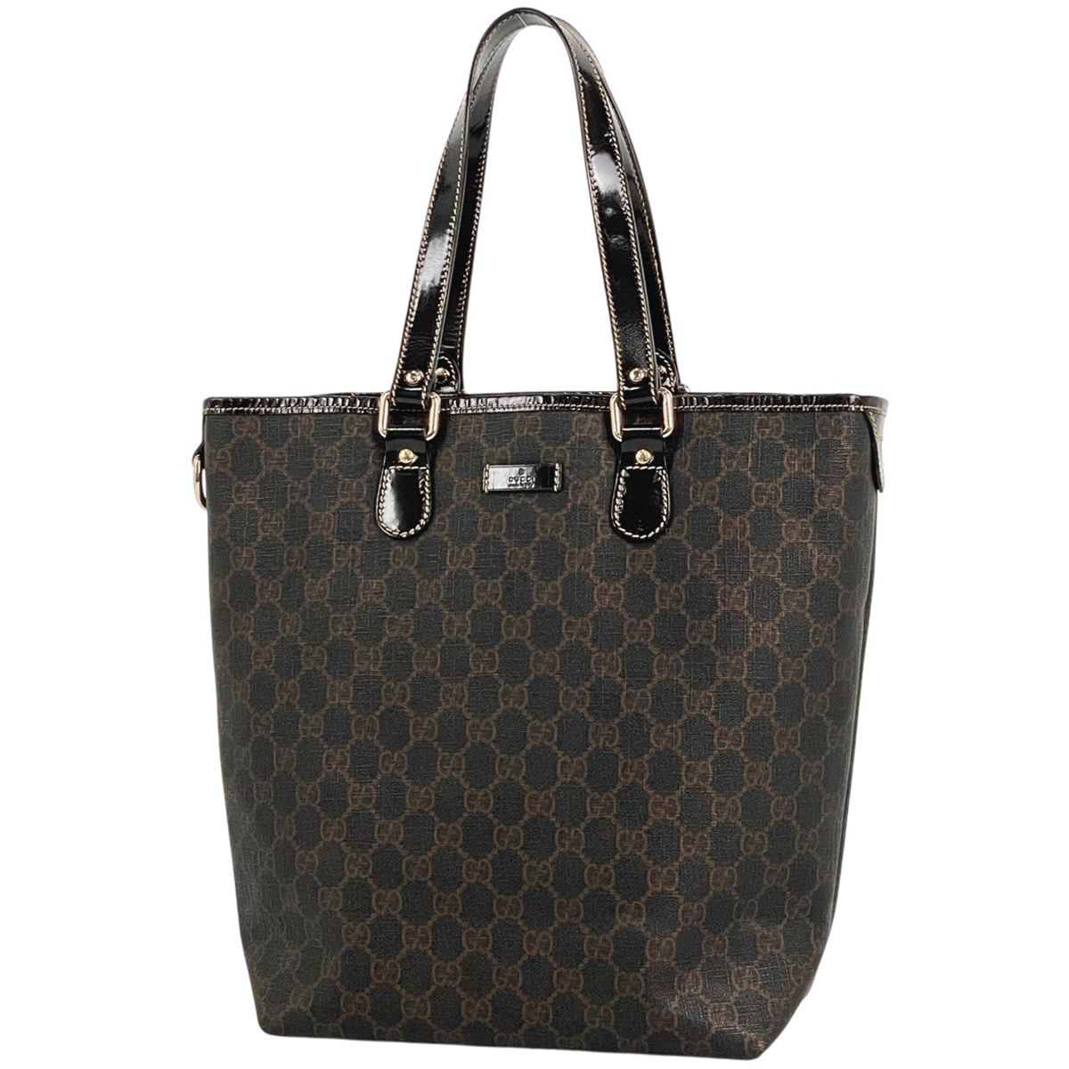 Gucci GG Pattern Tote Dark Brown