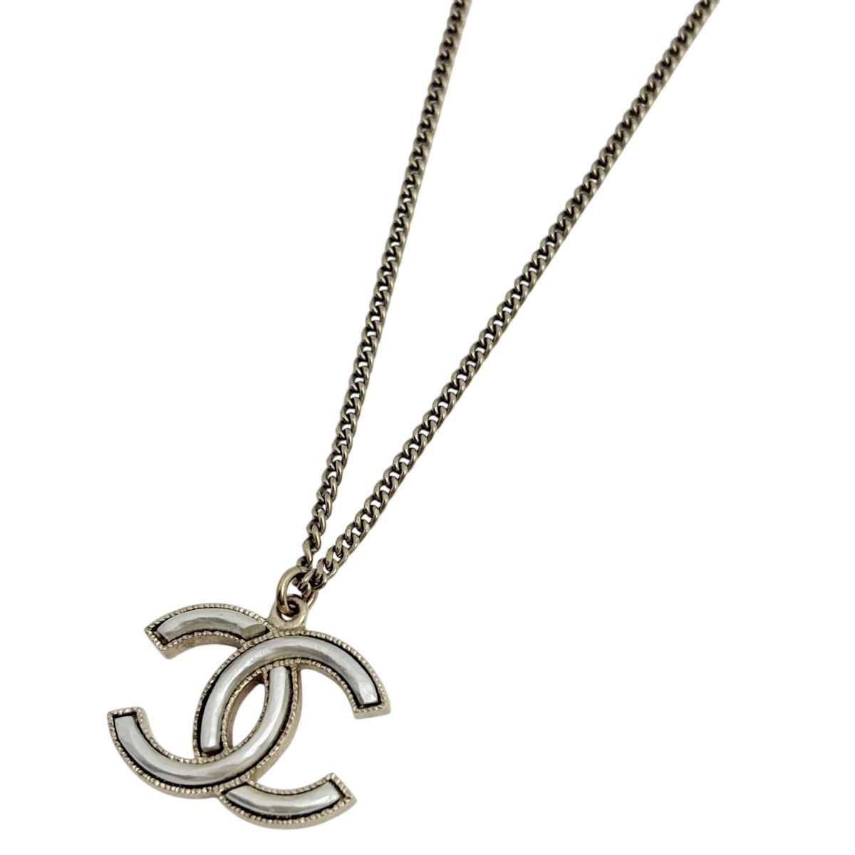 Chanel CC Logo Necklace Gold Plated