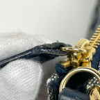 Dior Trotter Pattern Saddle Bag Canvas Navy — view 6