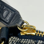 Dior Trotter Pattern Saddle Bag Canvas Navy — view 5