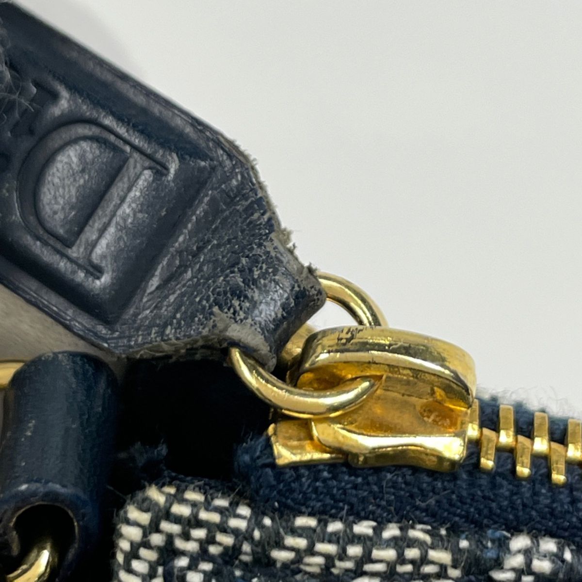 Dior Trotter Pattern Saddle Bag Canvas Navy — view 5