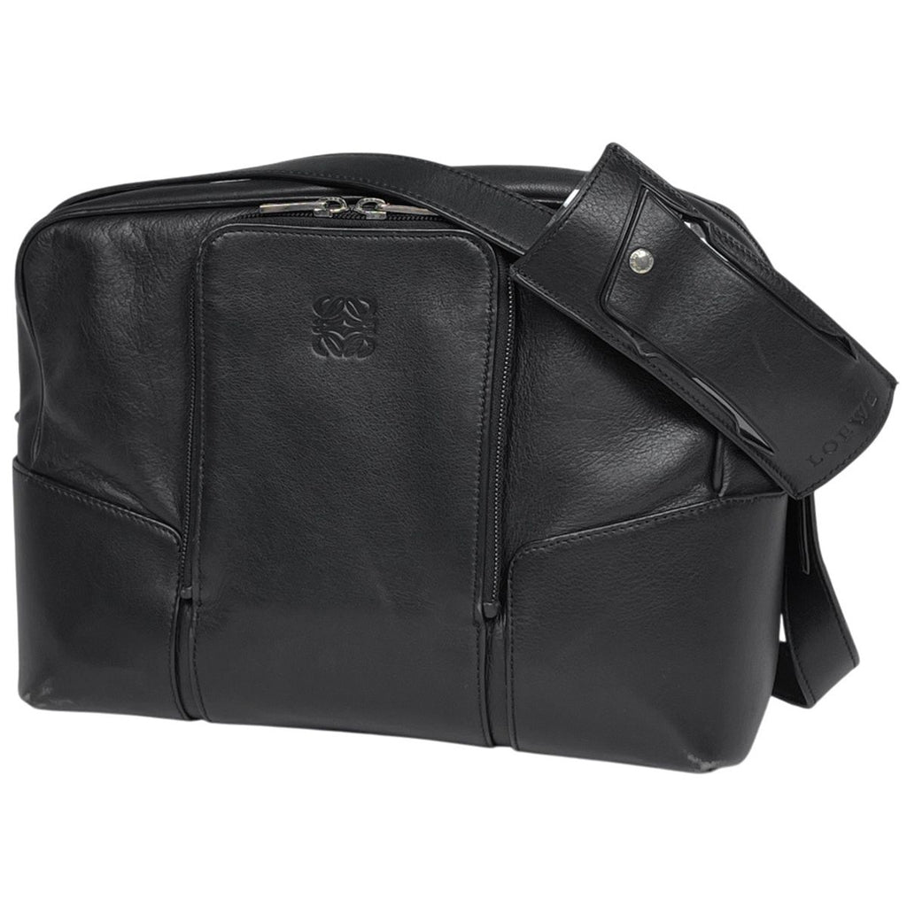 Loewe Anagram Shoulder Bag Leather Black
