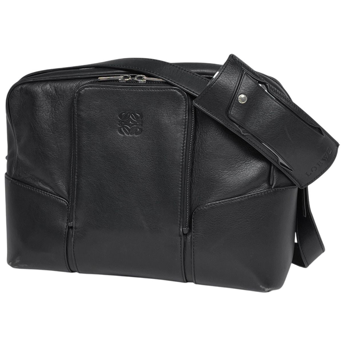 Loewe Anagram Shoulder Bag Leather Black