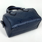 Louis Vuitton Speedy Bandouliere 20 2-Way Handbag Monogram Empreinte Navy Blue — view 2