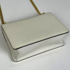 Prada Chain Shoulder Bag Saffiano Leather White — view 2