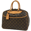 Louis Vuitton Deauville Bowling Vanity Handbag Monogram Brown