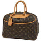 Louis Vuitton Deauville Bowling Vanity Handbag Monogram Brown