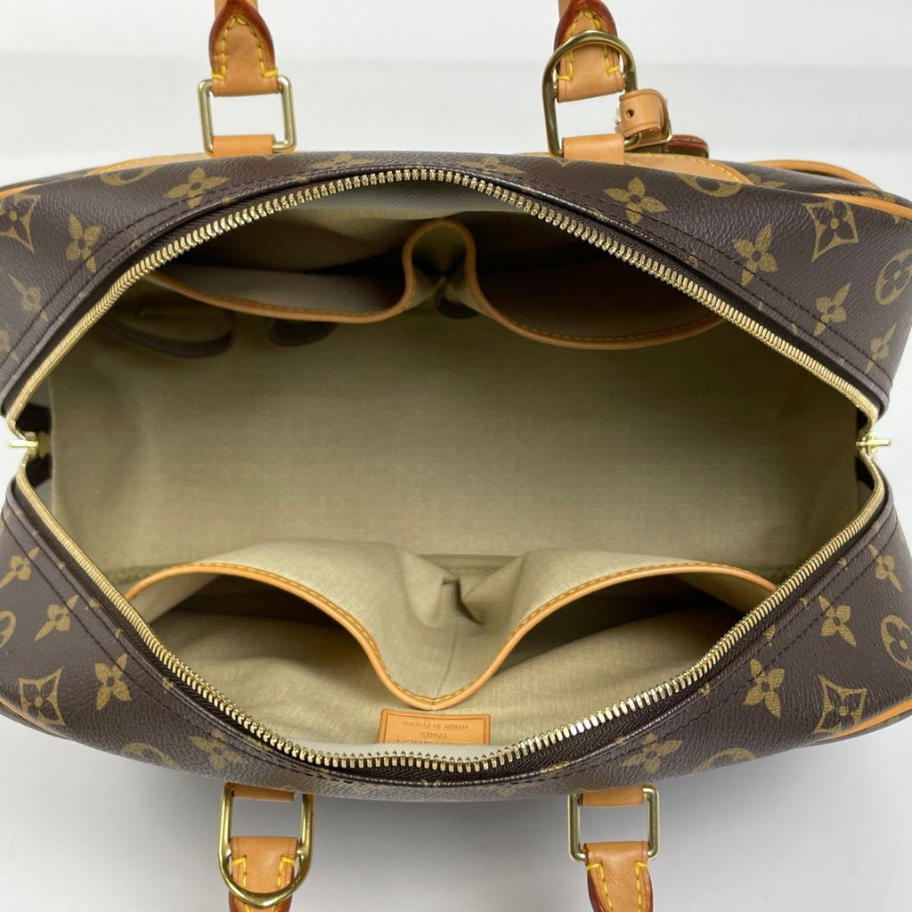 Louis Vuitton Deauville Bowling Vanity Handbag Monogram Brown — view 8