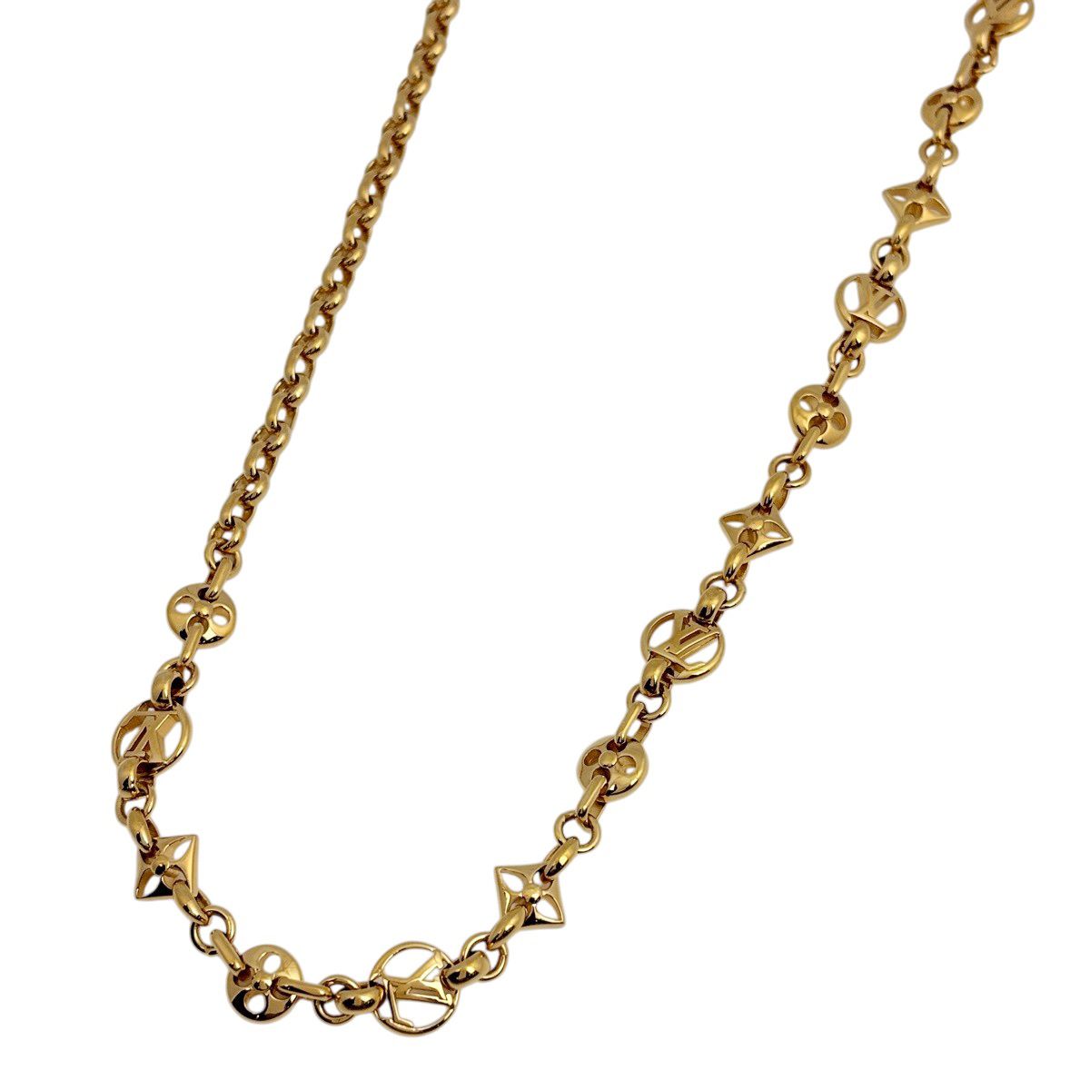 Louis Vuitton Cles Easy in Rock Necklace Gold Plated