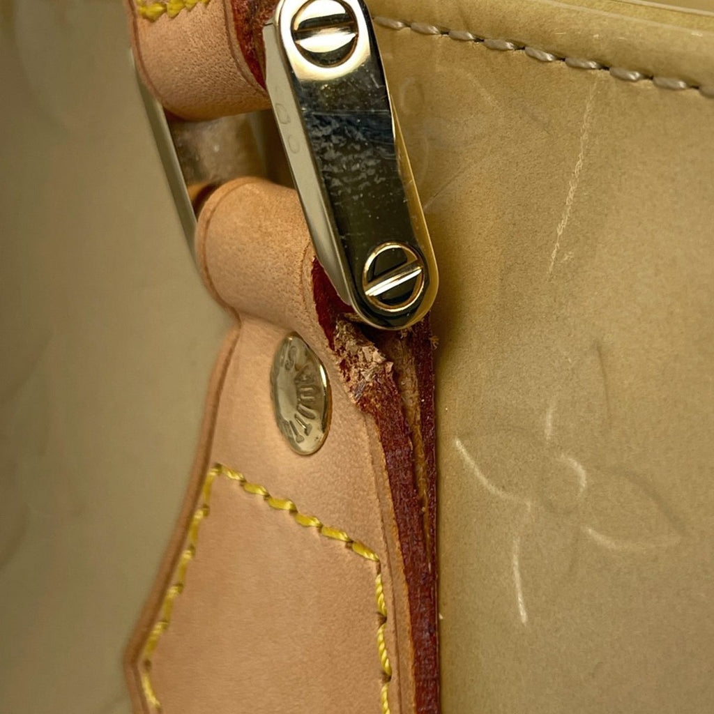 Louis Vuitton Houston Enamel Patent Tote Monogram Vernis Beige — view 4