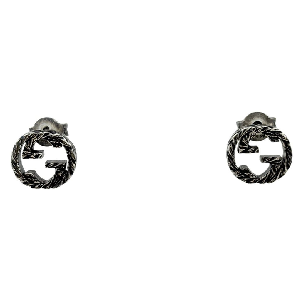 Gucci Interlocking Earrings 925 Sterling Silver